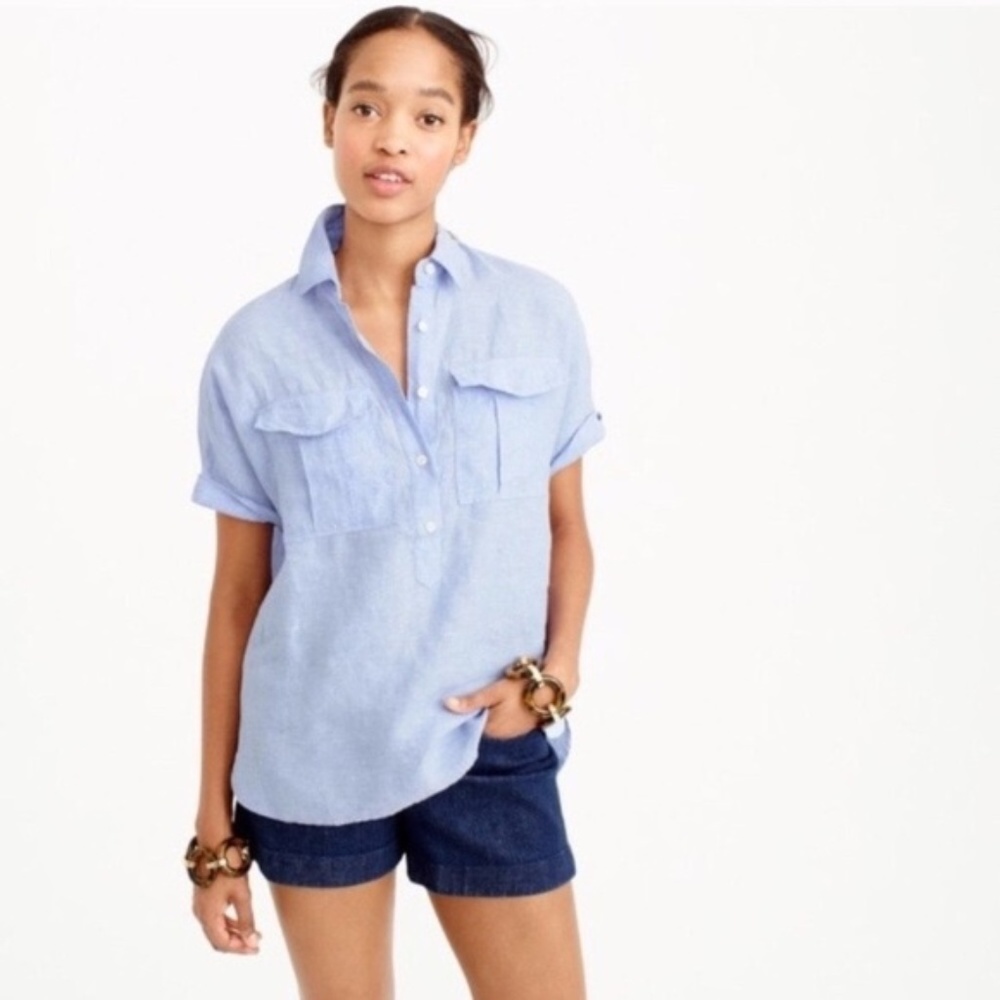 J. Crew Irish Linen Shirt Size 6